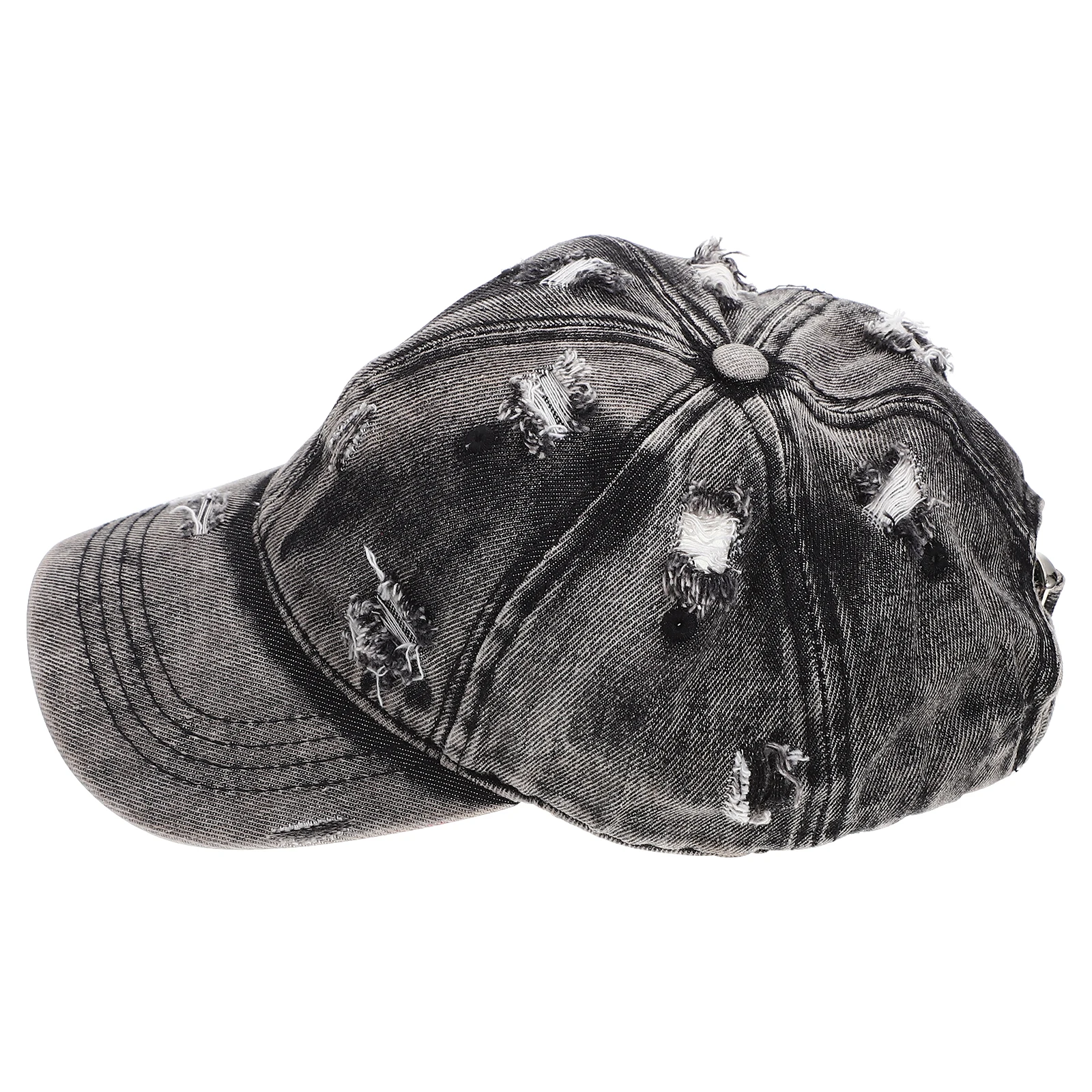 

1pc Denim Baseball Hat Women Vintage Style Sun Blocking Cap Outdoor Spring Autumn Dark Grey Curved Brim Casual Costume Ornament