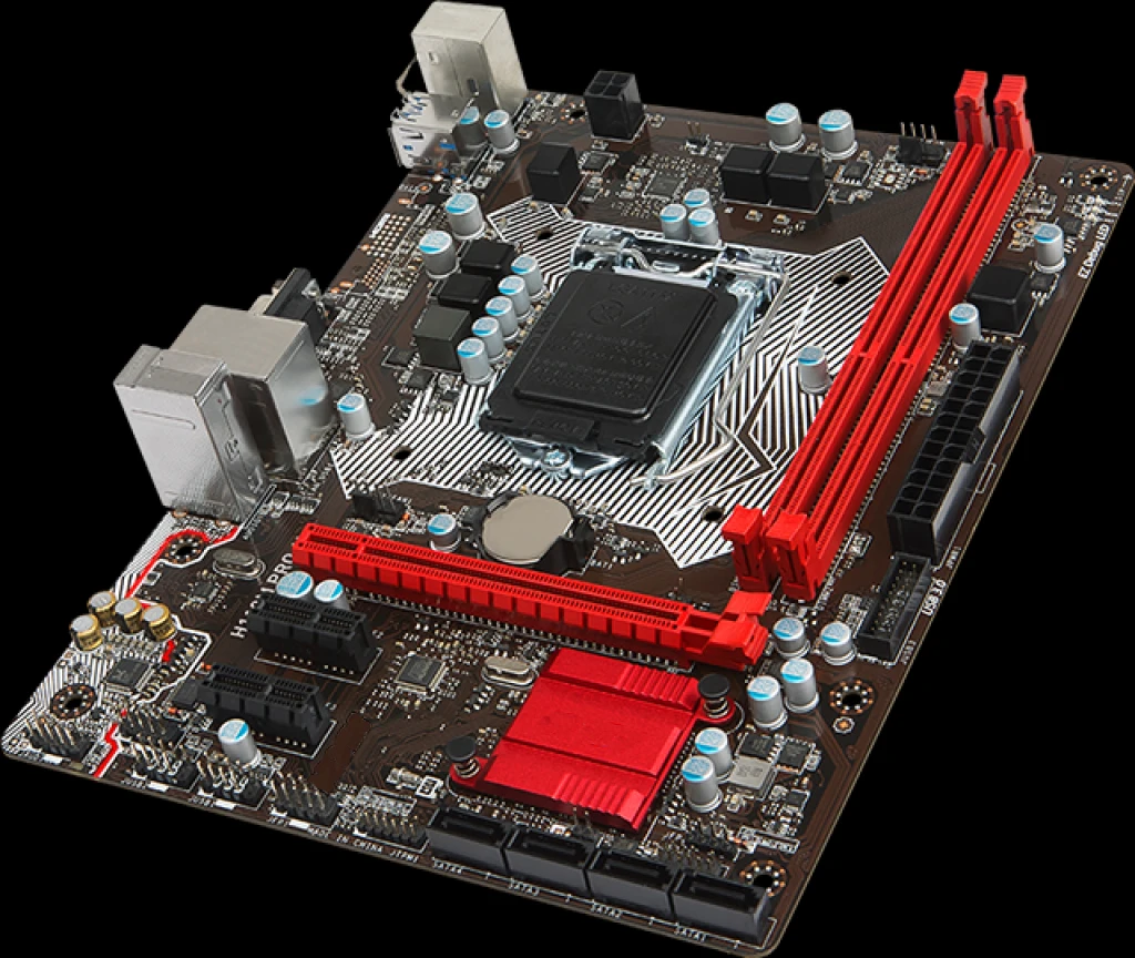 Imagem -02 - Original Usado Desktop Intel Motherboard H110m Pro -v H110 Ddr4 Lga 1151 Usb 3.0 Sata3 Suporte para Intel 6ª e 7ª Geração