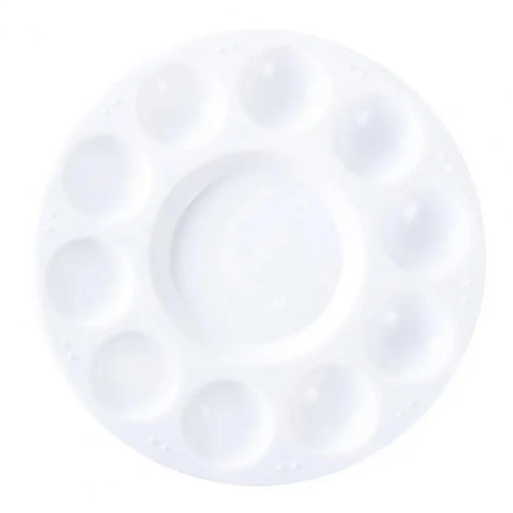 Palet cat akrilik Non-stick, palet cat bulat untuk seniman, siswa Diy, Set 2 pengrajin mudah dibersihkan untuk cat air