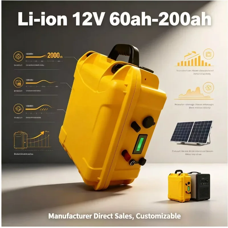 Portable 12V Lithium Polymer Battery High Capacity for Boat Motors And Power Banks Various Ah Sizes Available - 60Ah to 300Ah