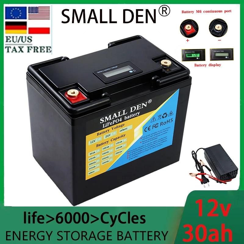 

12v 30ah lithium titanium battery off-road network vehicle temperature resistant battery motorcycle boat bicycle