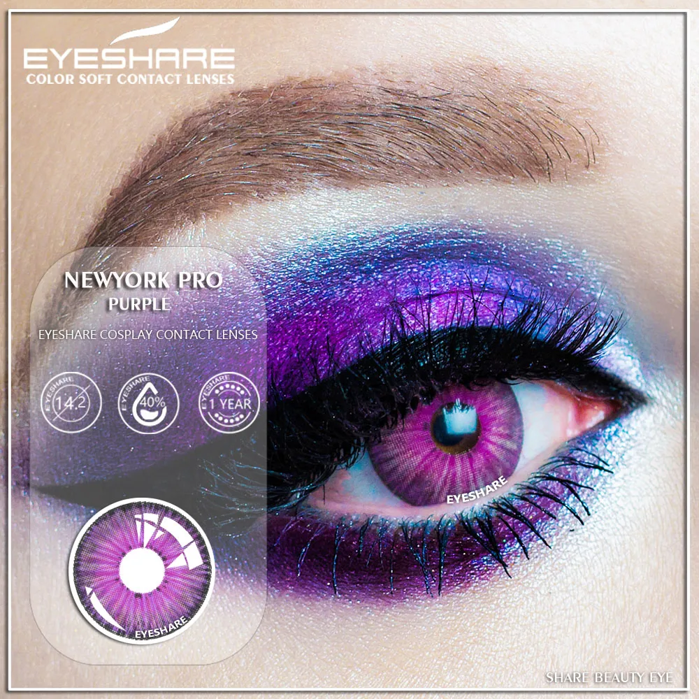 EYESHARE 1 Pair New Cosplay Contact Lenses Colored Contact Lens Halloween Lenses Crazy Lens for Eyes Beauty Makeup