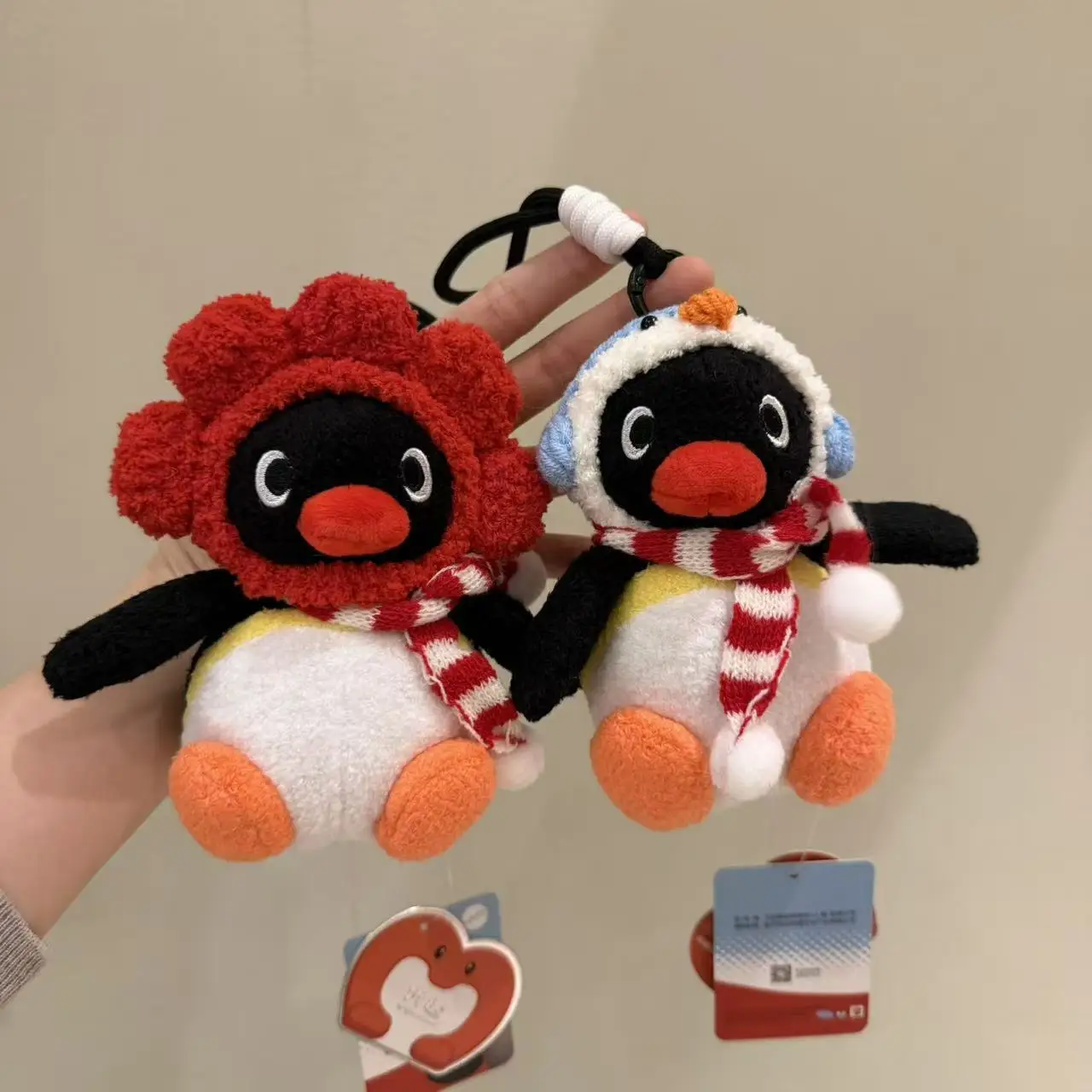 

Милый зимний шарф с пингвином, плюшевая игрушка Pingu, мультяшный пингвин, плюшевая сумка, подвеска, декоративная плюшевая кукла, игрушка в подарок