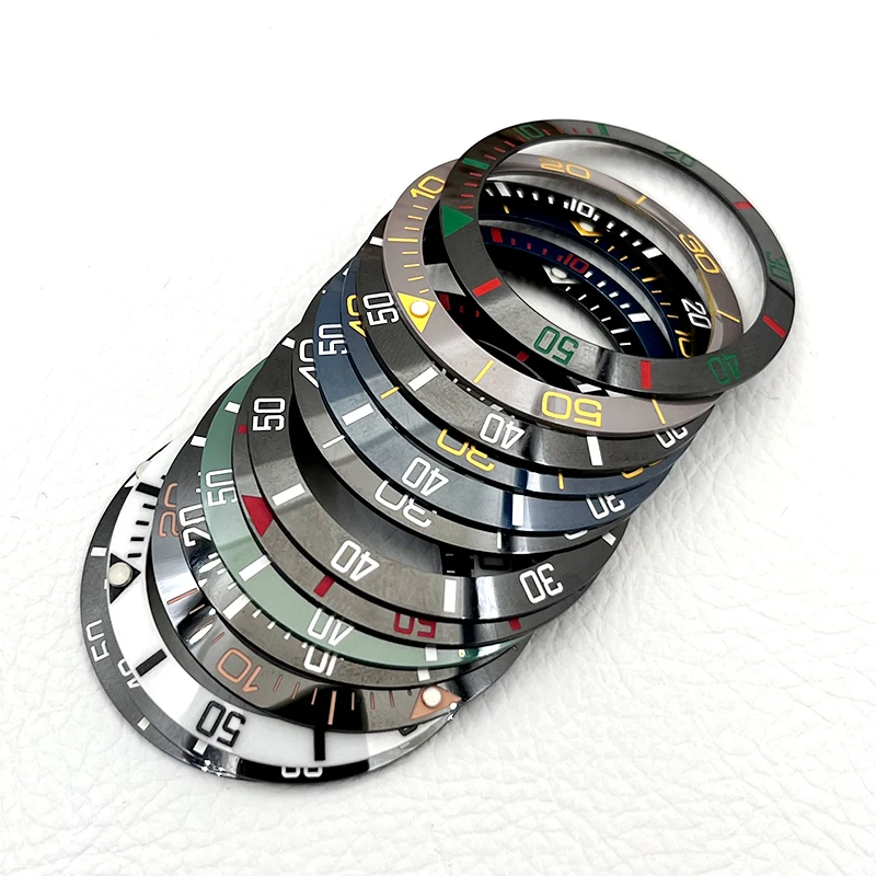 Mod 38มม. BEZEL แหวนแทรกเซรามิกสำหรับ SKX007 SKX009 srpd Sub Watch เคส NH35 NH36การเคลื่อนไหวของนาฬิกาดำน้ำเปลี่ยนชิ้นส่วน