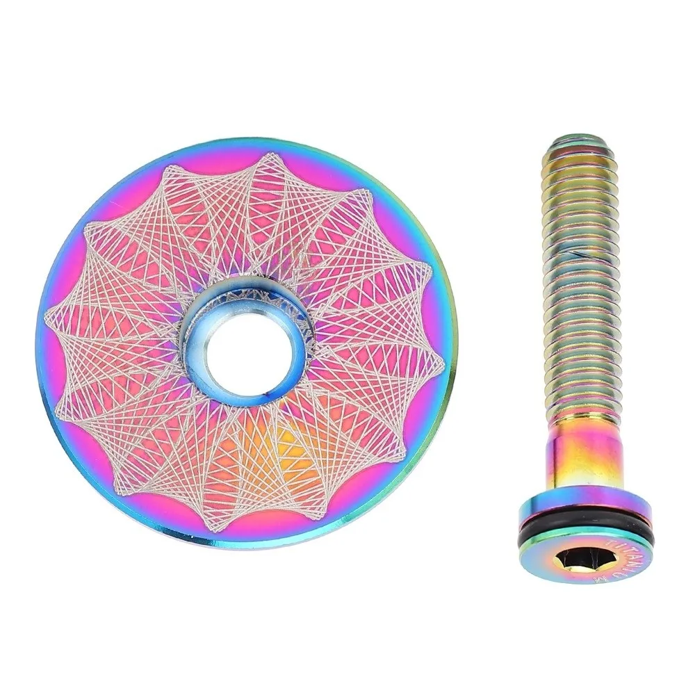 

Titanium Alloy Bike Headset Top Cap Lightweight Rustproof Bike Headset Stem Top Cap 28.6mm Bike Headset Stem Cap