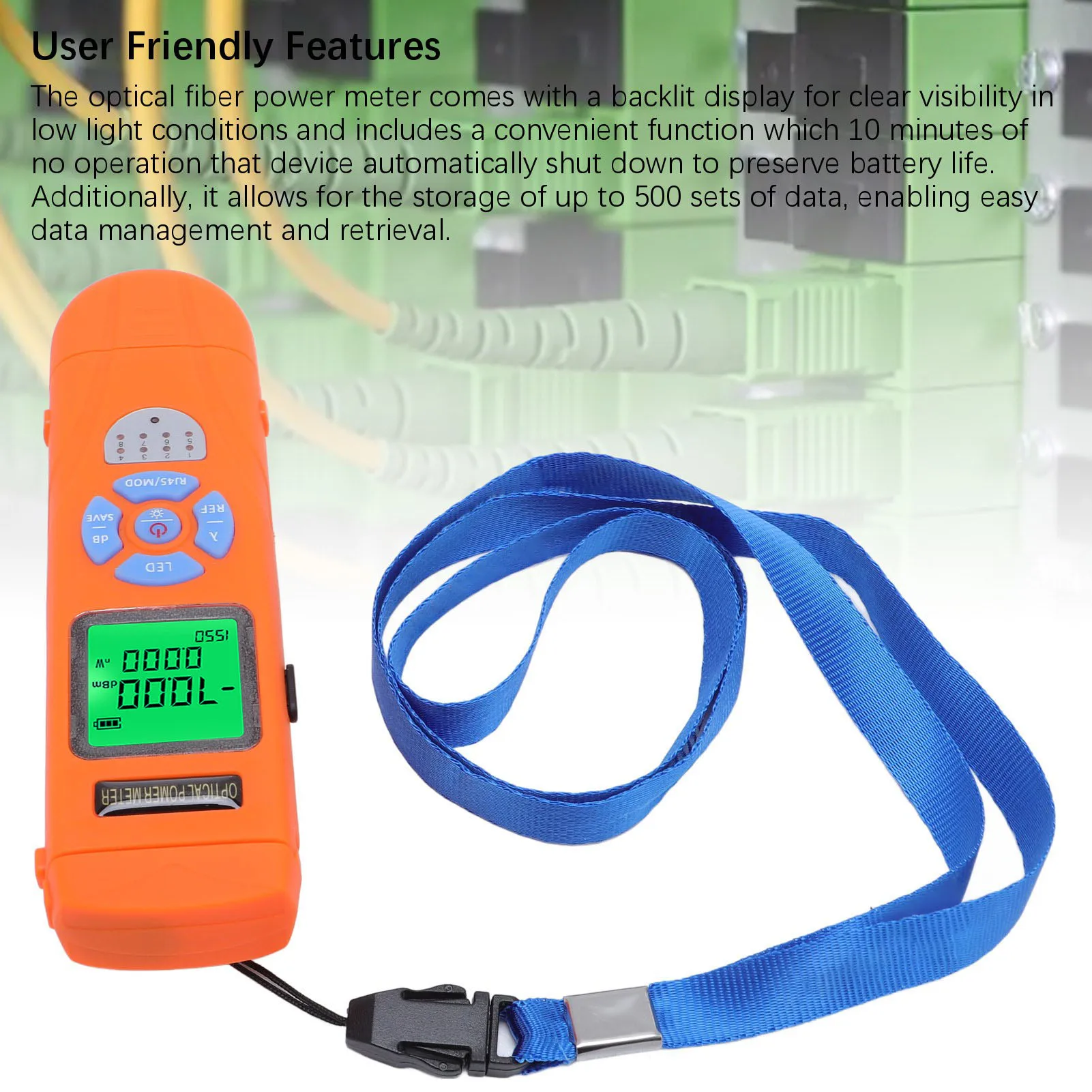 اختبار الكابلات الضوئية 650MAh بطارية ليثيوم قياس الطاقة الضوئية مقياس الطاقة الضوئية لصيانة التواصل الشبكي