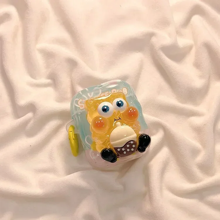 Cartoon Earphone Case for Apple AirPods 1 2 3 Pro 2 Case Candy Color Earphones Case For AirPods 4 Protective Cover With Hook