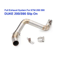 Para KTM Duke 125 250 390 2013 2014 2015 2016 sistema de escape completo para motocicleta ventilación tubo medio enlace conectar accesorios de Motor