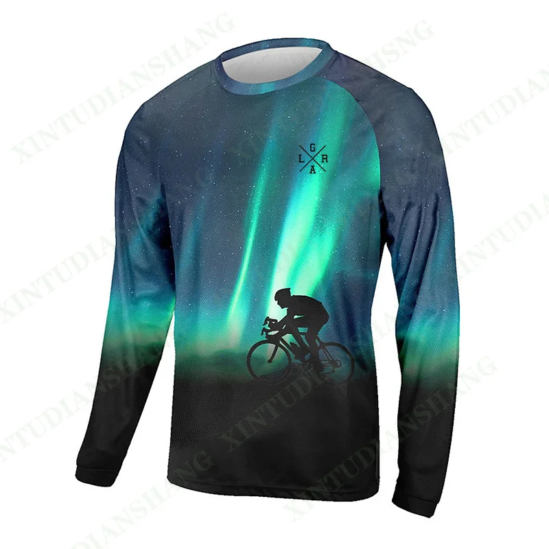 Camiseta de Ciclismo de descenso para hombre, Jersey holgado para bicicleta de montaña, Cross Country, DH, motocicleta, Enduro, Mtb, 2023