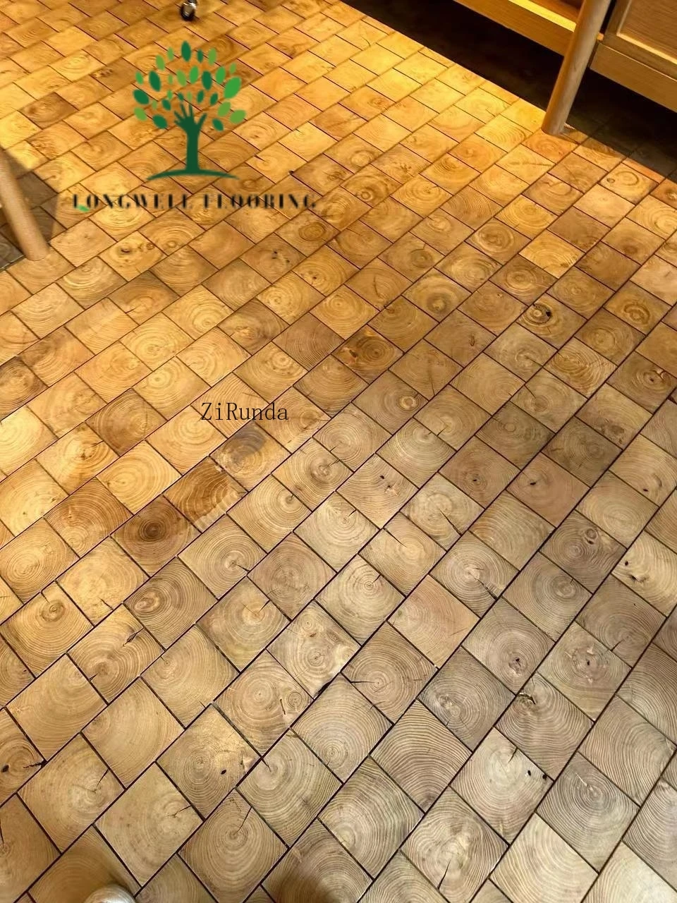 Customized version of solid oak hardwood flooring, oak mosaic pattern wallboard