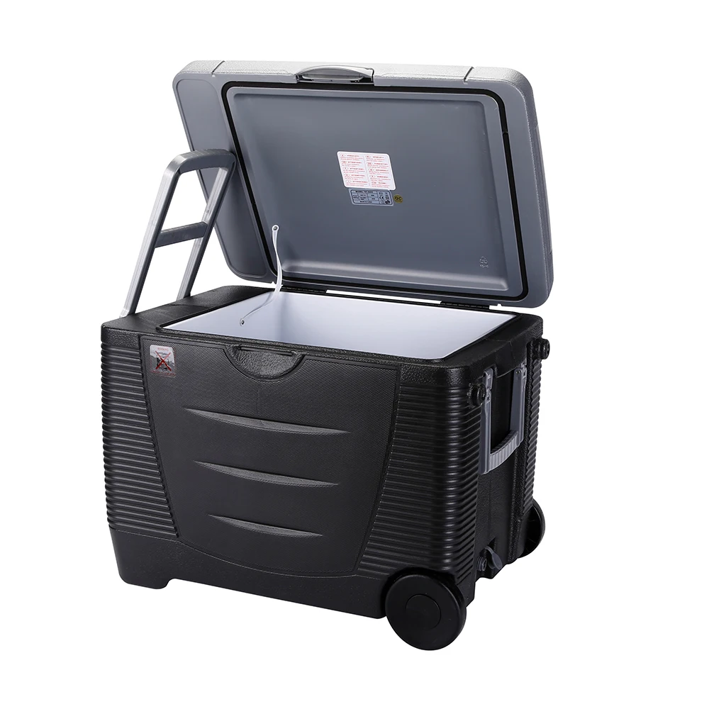 45L Truck Fridge Wheels Peltier Thermoelectric Cooler Warmer 12V Car Refrigerator for Camping Semiconductor Refrigeration Type