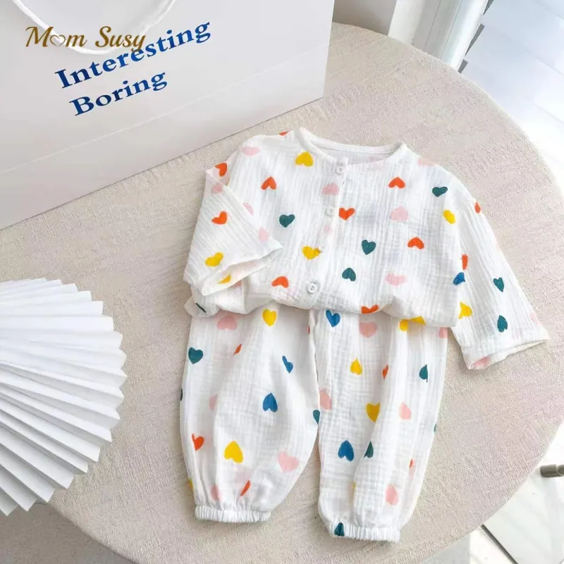

Baby Girl Boy Cotton Clothes Set Shirt+Pant 2PCS Infant Toddler Child Sleepwear Cartoon Pajamas Home Suit Baby Clothes 1-12Y