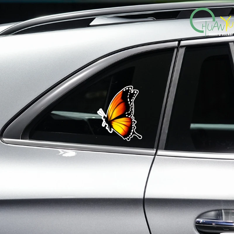 Colorful butterfly car windows, motorcycle bumper stickers, decals, notebook luggage stickers, reflective waterproof stickers