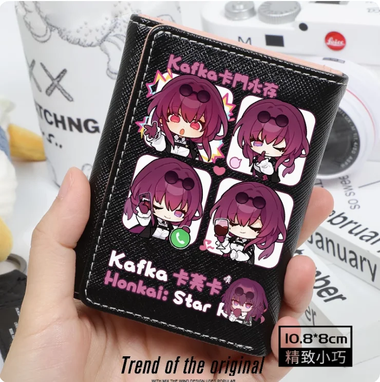 Anime Honkai: Star Rail Kafka Fashion Wallet PU Purse Card Coin Hasp Money Bag Cosplay Gift B096