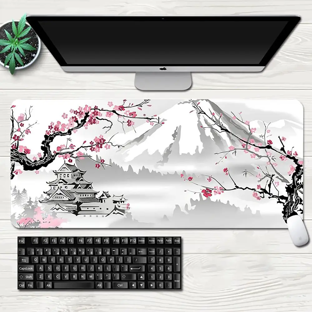 

Sakura Japanese Cherry Blossom Mouse Pad Gaming XL Home New HD Mousepad XXL keyboard pad Non-Slip Office Carpet Laptop Mice Pad