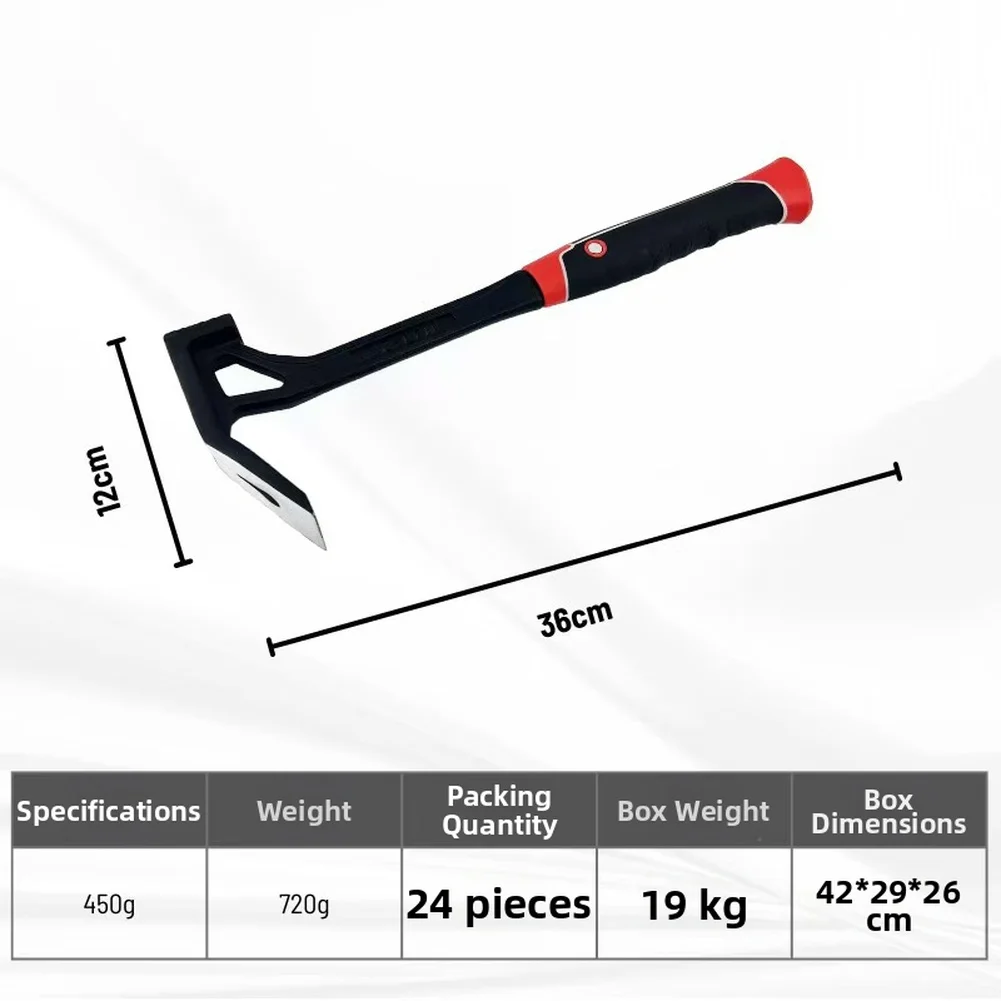 Steel Based Dual Purpose Hoe Hammer for Cultivation Hammer Tasks and Nail Extraction with Ergonomic Grip and Magnetic Assistance