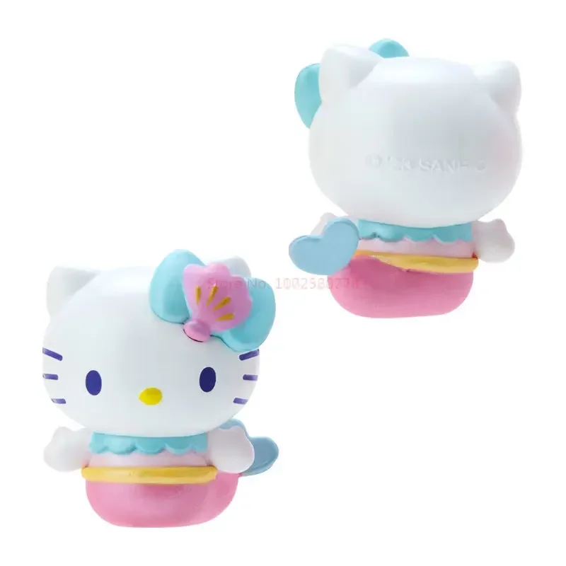 Mini Blind Box Sanrio Character Mermaid Series Figures ciondolo Anime Cinnamoroll Merlot Kuromi Doll Guess Bag regalo giocattolo per bambini