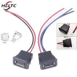 1Pcs USB 2.0 Female Power Jack USB2.0 Charging Port Connector With Cable USB Charger Socket Wholesale