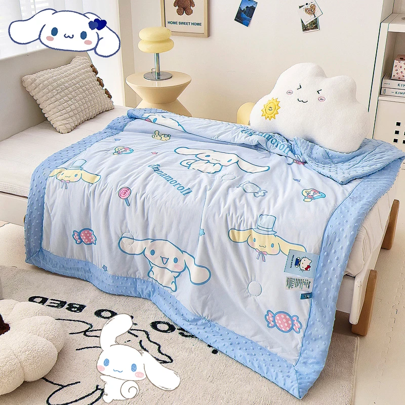 

Sanrio Hello Kittys Summer-Cooled Quilt Kawaii My Melody Pochacco Anime Cute Summer Sleep Air Conditioner Quilt Toys Girls Gifts