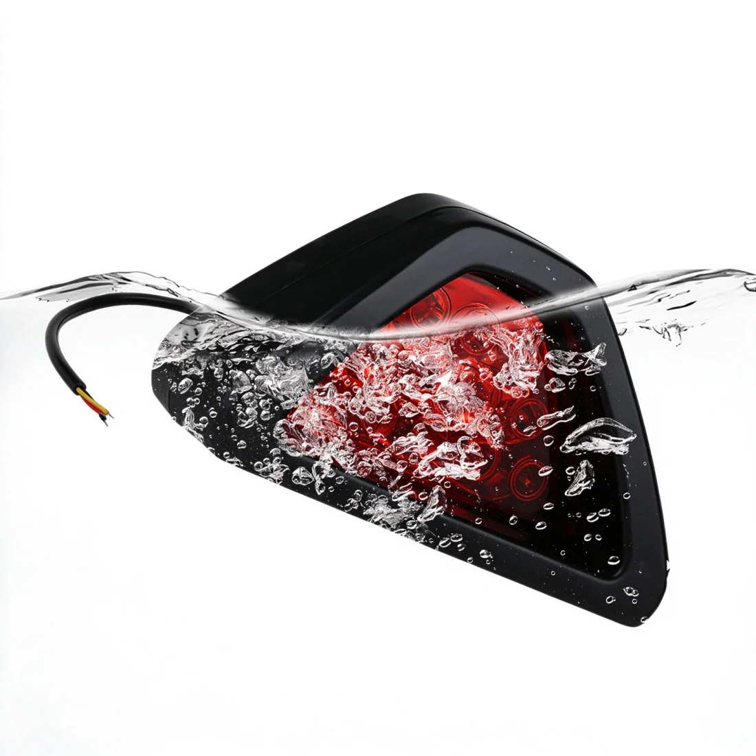 Universal  DRL Red 12 LED Rear Tail Stop Fog Triangular Brake Light Stop Safety Lamp Car Motor Free Ship LED Rear Tail Ligtht
