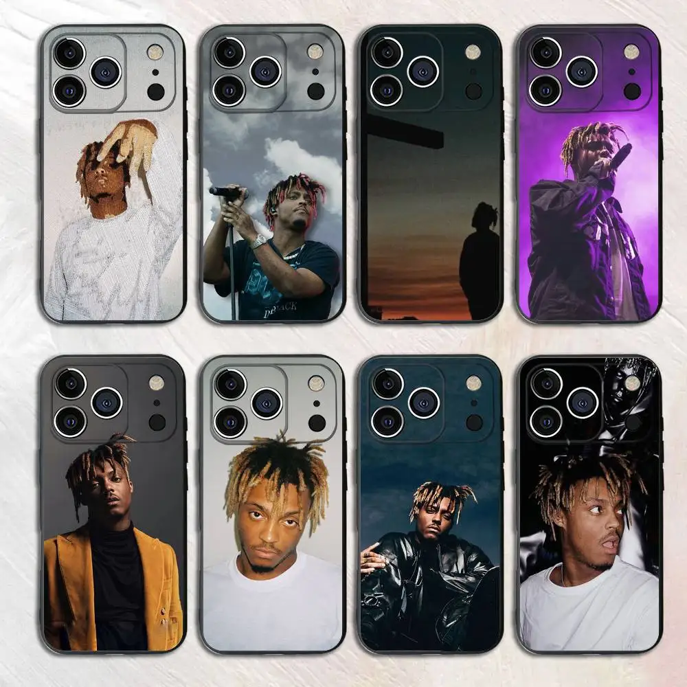 

J-Juice W-Wrid Black Matte Phone Case For iPhone 17,16,15,14,13,12,13,12,11 Pro Max Plus mini XS XR Silicone Soft Back Cover