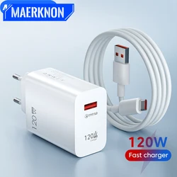 120W USB 충전기 빠른 충전 3.0 USB C 케이블 유형 C 충전 케이블 빠른 전화 충전기 벽 어댑터, iPhone iPad Xiaomi Samsung