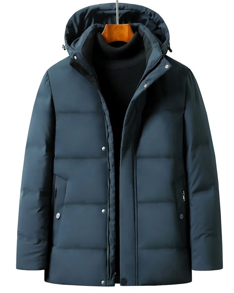 Men's Down Coats And Parkas Warm Winter Down Jacket Hooded High Quality Puffer Jacket Man Snow Peak Windproof Luxury Padding