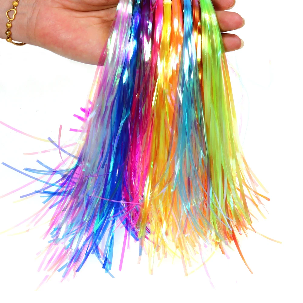 3 Packungen 2mm Flashabou Ice Wing Fiber Flaches Perlglanz-Kristall-Flash-Tinsel Synthetisches Fliegenbindematerial für Angelköder & Nymphen – Detail 8