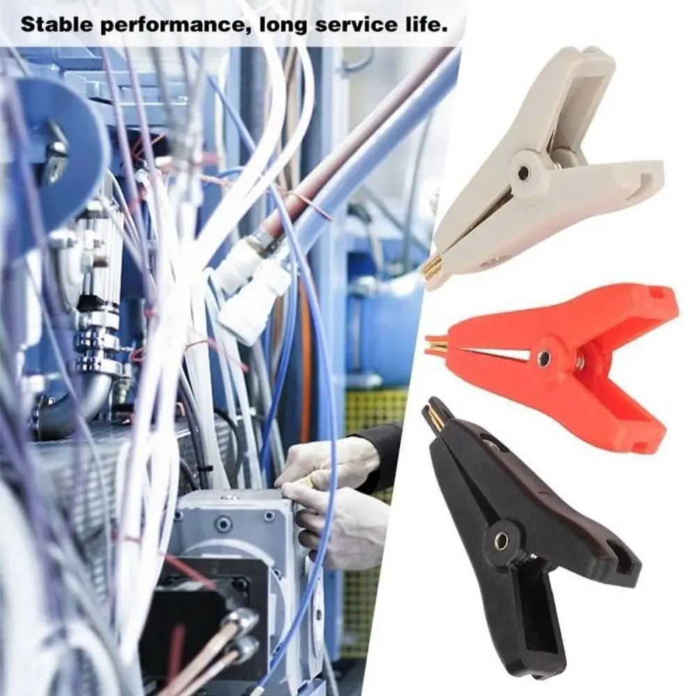 Metal Test Clips Insulated Copper Brass Alligator Clamp LCR Kelvin Alligator Clamp Flat Crocodile Clip LCR Kelvin Clip