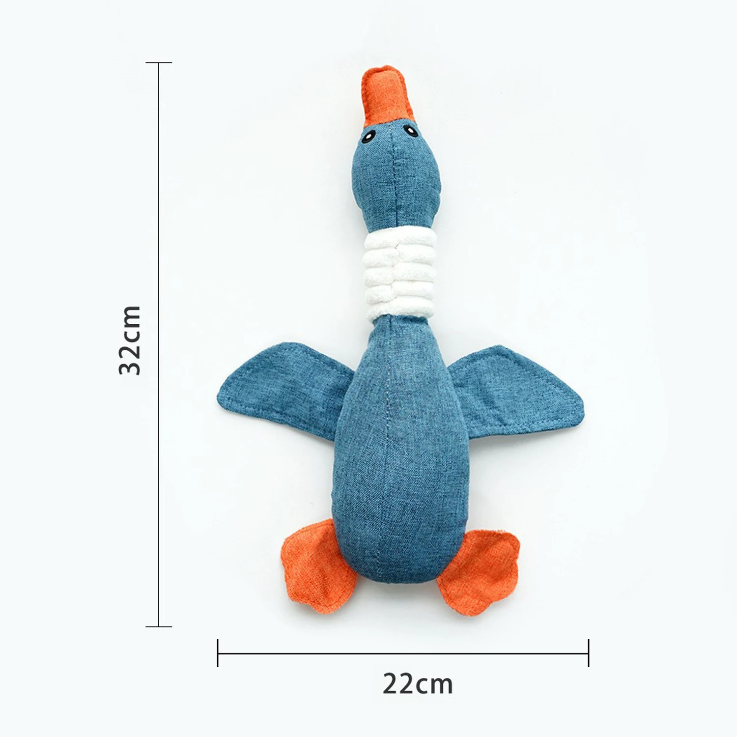 Pet Dog Chewing Plush Toy Puppy Teeth Grinding Duck Squeaking Toy Suitable for Puppy Wild Goose Sounding Teeth Cleaning Toy