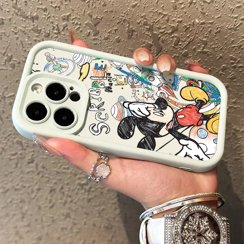 Disney The Mickey Mouse Family For Xiaomi Redmi 12C 10A 10C 9C 9A Note 13 12 11S 11 10 9 Pro Plus Prime Eye Ladder Phone Case