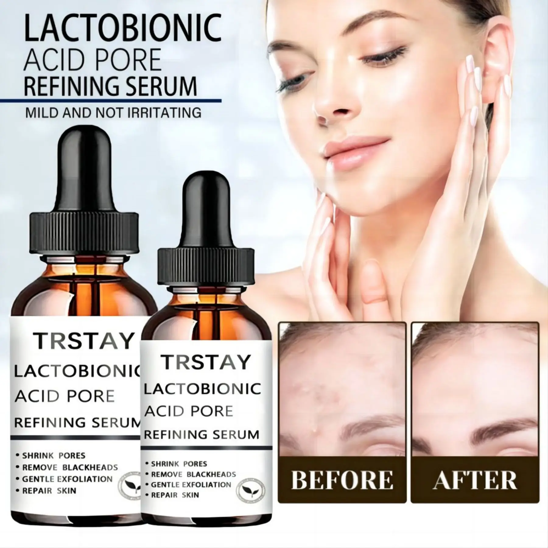 

Instant Perfection Serums Facial Lactobionic Acid Skin Care Face Serums Reduce Wrinkles Fine Eye Essence Firming Lifting