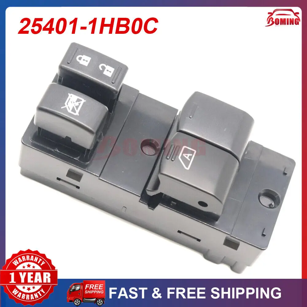 

25401-1HB 0C главный выключатель управления окном питания, переключатели 25401-3BB0C для NISSAN SUNNY, VERSA NOTE MICRA K13 2010-2018 254011HB0C