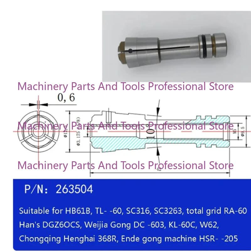 1PC New High Precision Spindle Chuck 3/4 Slots DGZ-60E TL60C Engraving Carving Gong Machine 263504