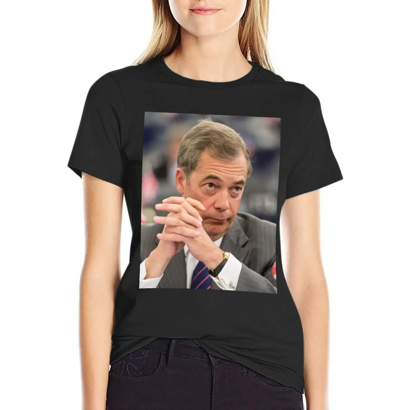 

Nigel Farage | Brexit Party | EUREF | Brexit EU Parliament T-Shirt heavyweights Female clothing t shirts for Women