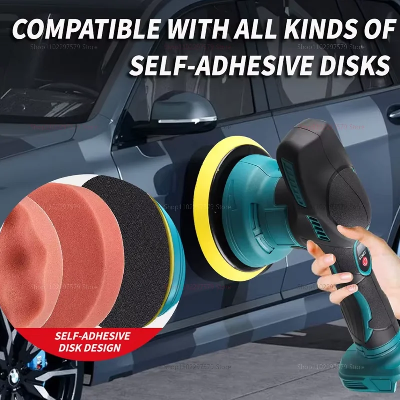 سيارة لاسلكية الملمع 8 التروس شاشة ديجيتال الكهربائية الملمع السيارات سيارة تلميع آلة الصبح لبطارية ماكيتا 18 فولت