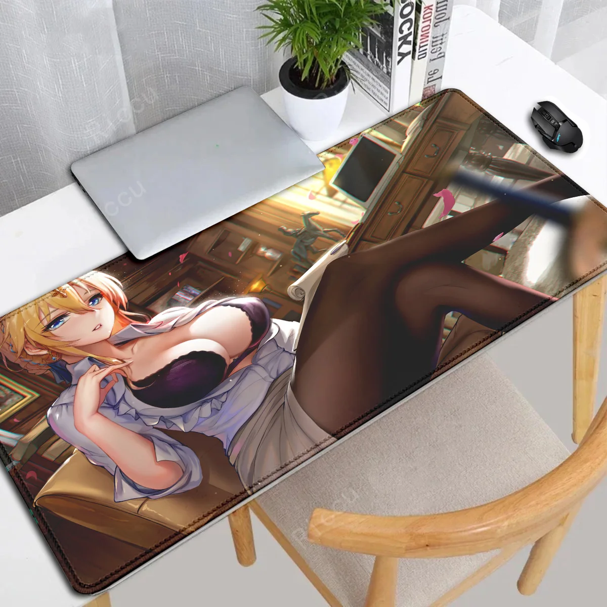 Imagem -06 - Grande Anime Gaming Mouse Pad Grande Teclado Table Desk Mat Tapete do Teclado Sabre Alter Fate Series Lockedge Computador