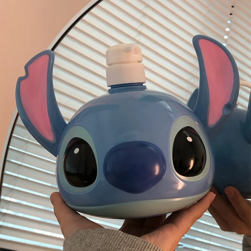 Botol Pompa Lotion Kartun Stitch Lucu, Distributor Lotion Desain Kepala Besar, Perlengkapan Mandi Besar, Ornamen, Hadiah Festival, Hadiah Natal