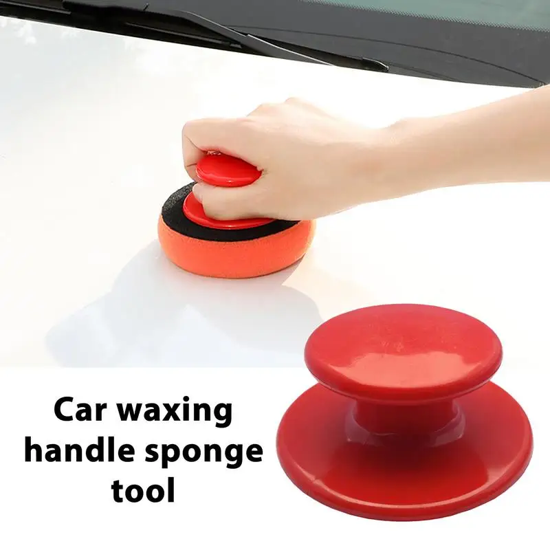 Polishing Pad With Handle Foam Applicator Pads Adhesive Design Car Detailing Sponges Car Detailing Supplies Car Wax Applicator