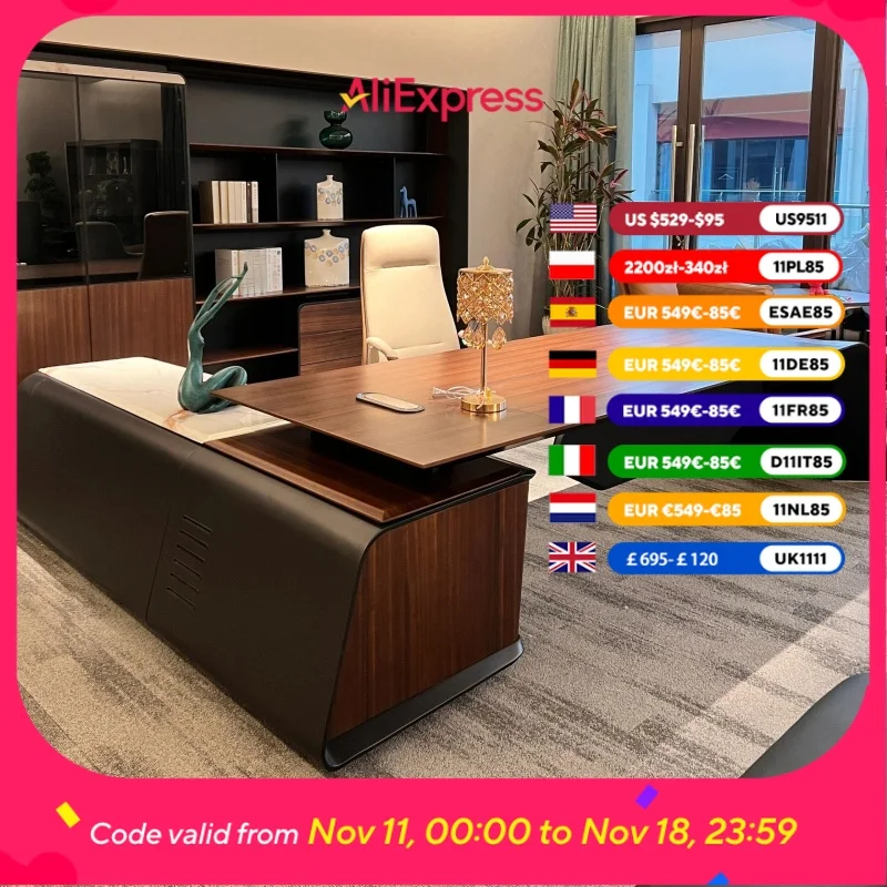 

L Shape Hutch Office Desk Storage Designer Long Drawers Organizer Computer Desks Height Wooden Mesa Para Computador Furniture