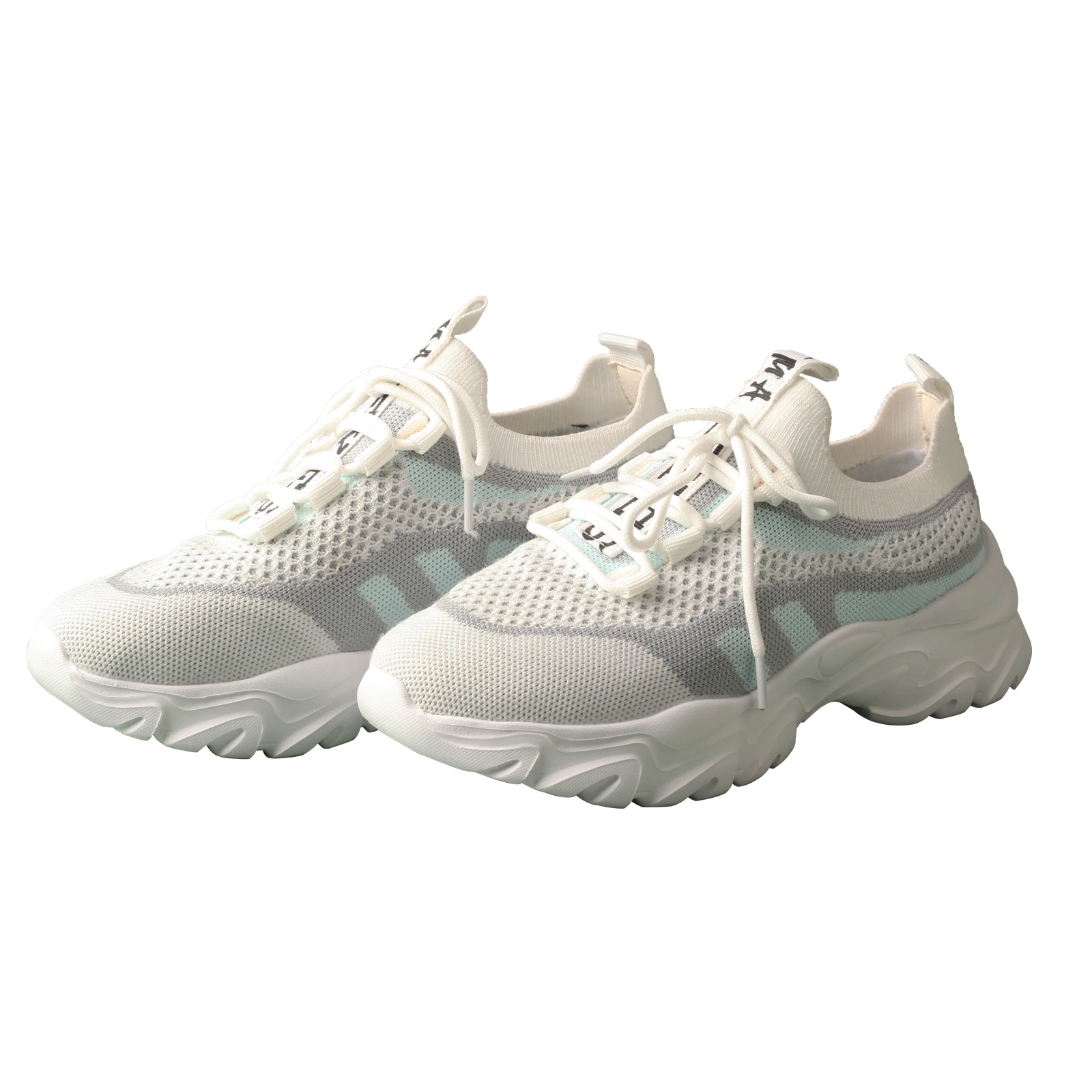 TMA EYES Frühling Herbst Lässige einfache atmungsaktive Schnür-Damen-Mesh-Schuhe – Detail 2