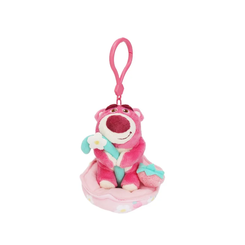 Disney Stitch Lotso Sullivan Woody Plush Dolls Keychain Angel Stitch Mr.Q Alien Stuffed Toy Pendant Kids Birthday Gift