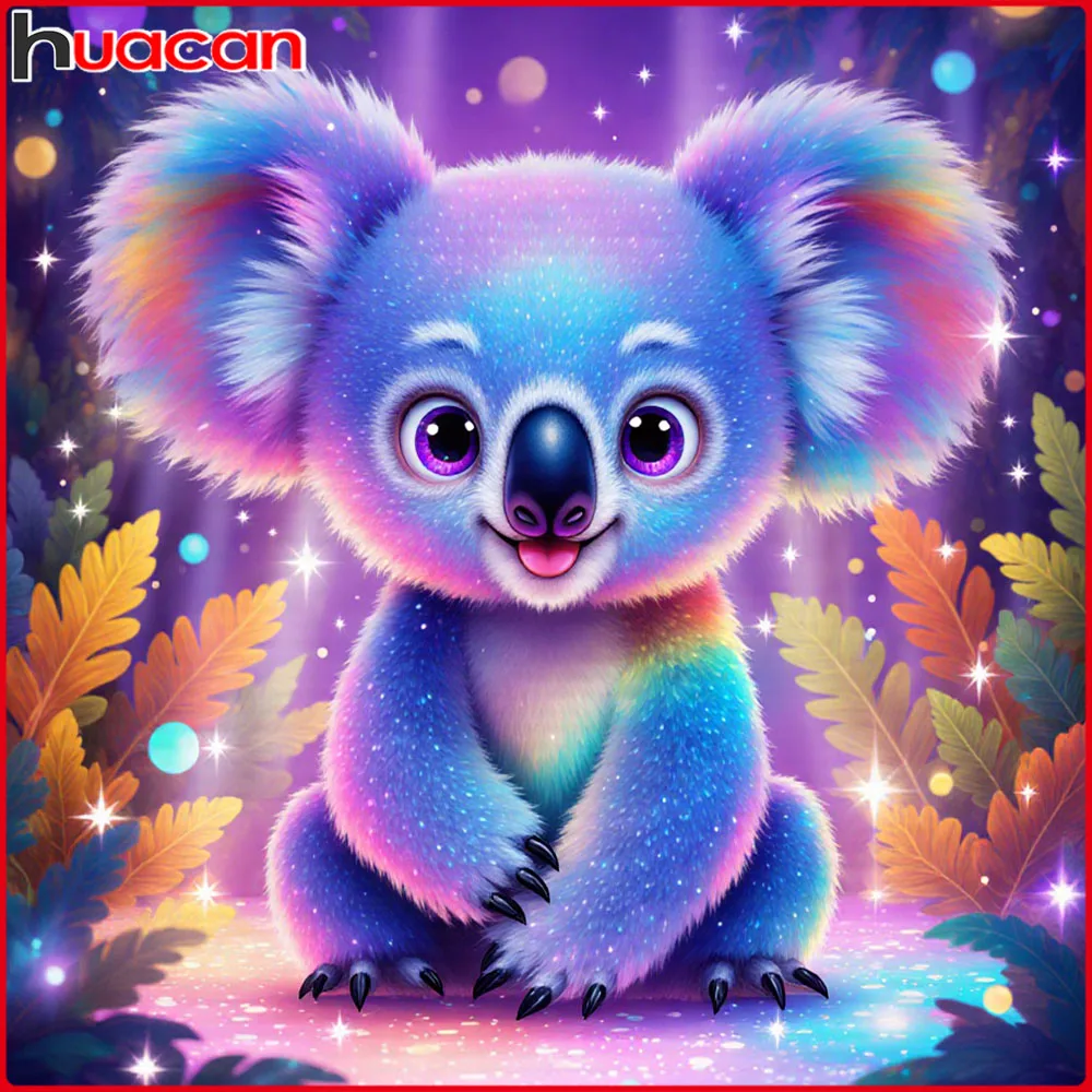 Huacan Vollquadrat Rundbohrer Diamantgemälde Koala Diamant Stickerei Tier Komplettset Heimdekoration
