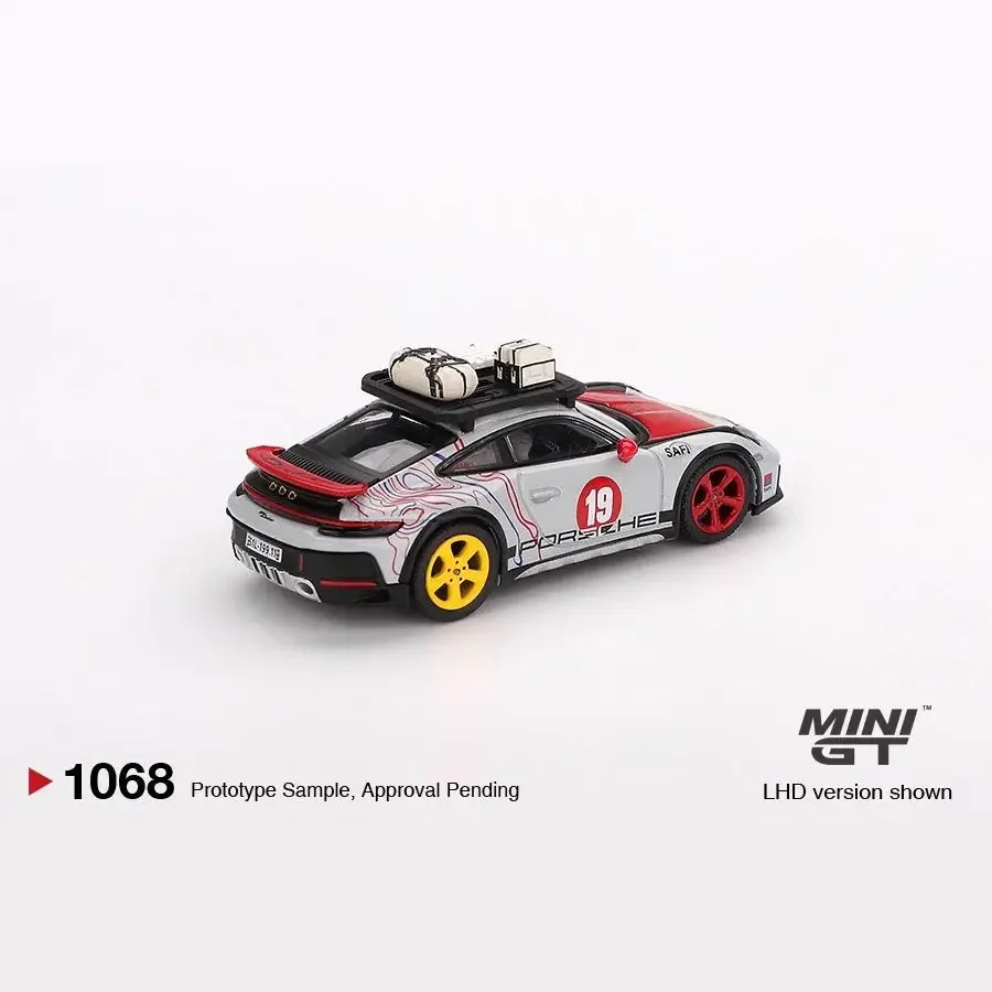 MINIGT 1:64 Porsche 911 Dakar Uncle Rally, литая модель автомобиля из сплава, коллекция орнаментов, подарок