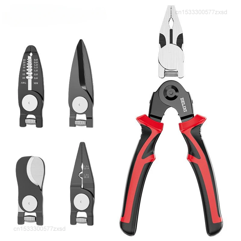 Xiaomi DELIXI 5 In 1 Electrician Pliers Needle Nose Pliers Multifunctional Hardware Household Manual Tool Set for Wire Stripping