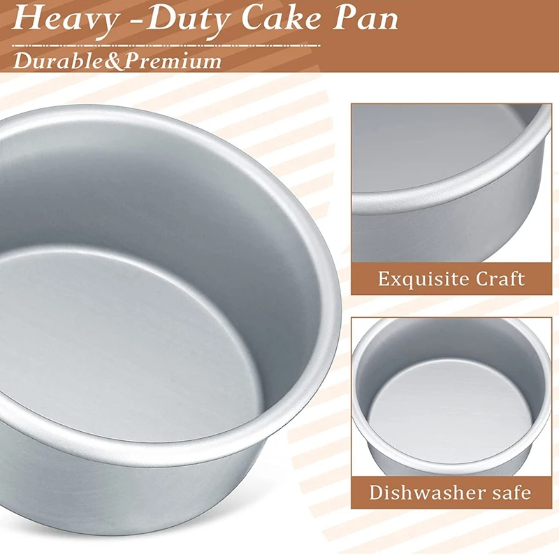 18 Pieces 4 Inch Small Cake Pan Mini Round Cake Pans For Baking Cake Pans Cheese Cake, Pizza, Quiche