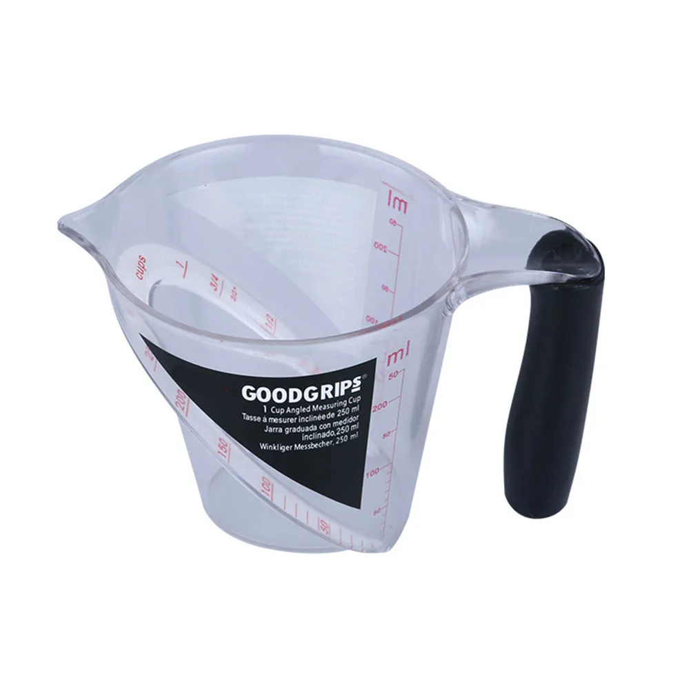

1Pcs 250Ml Measuring Cup Plastic Graduated Transparent Hair Salon Dye Mixing Tool for Perm and Styling Liquid Scale Cups