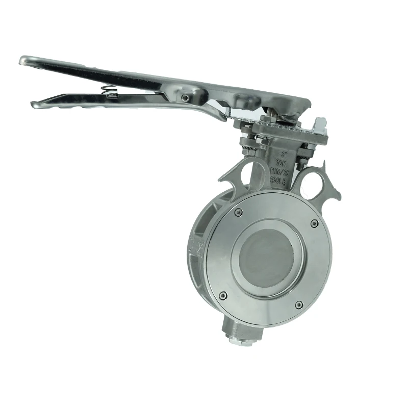 200 Degree High Performance Butterfly Valve Weighing 4 Electric Three Clamp Stainless Steel Valve Fast Delivery