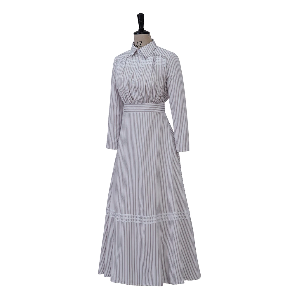 

Victorian Regency Era Ball Gown Vintage High Waistline Dress Striped Rococo dress 18th Century Gown Jane Austen Costume Dress