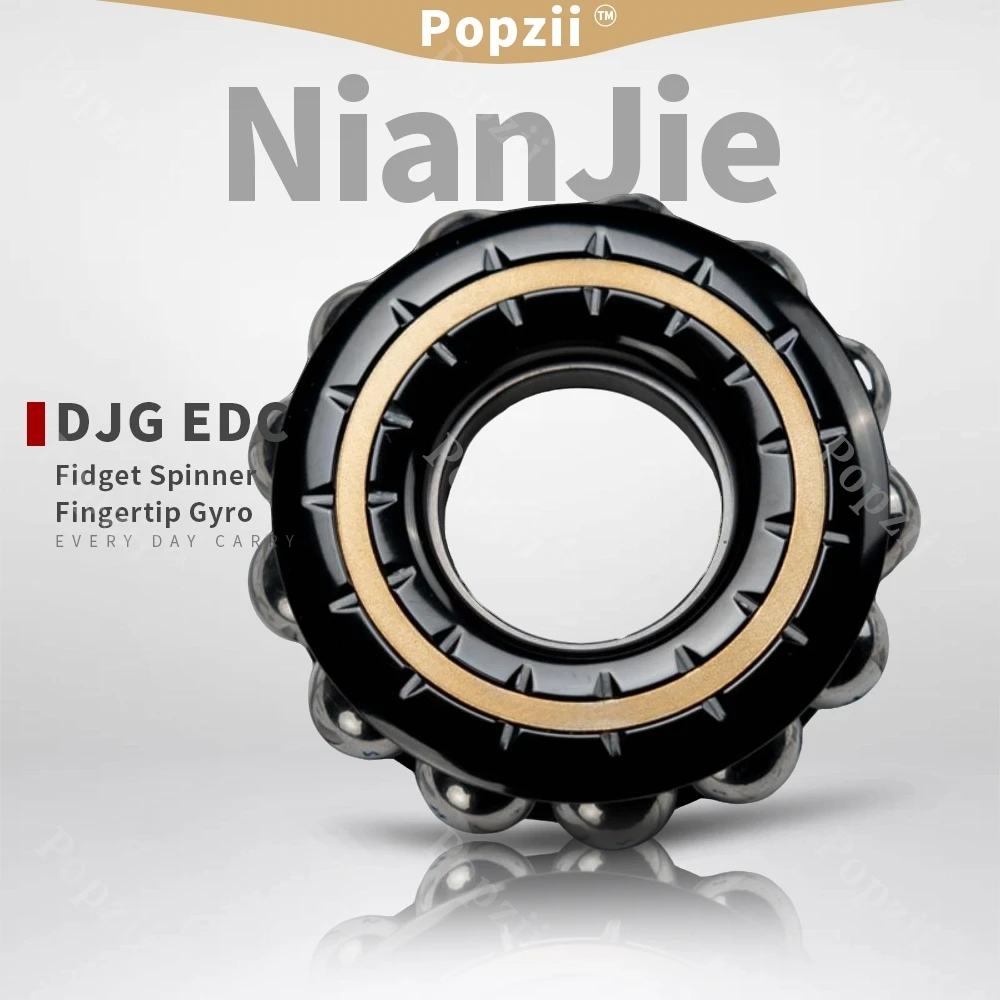 DJG EDC NianJie Anello in metallo Fidget Spinner Punta delle dita Giroscopio Agitarsi giocattoli Ufficio Gadget antistress Giocattoli di ansia